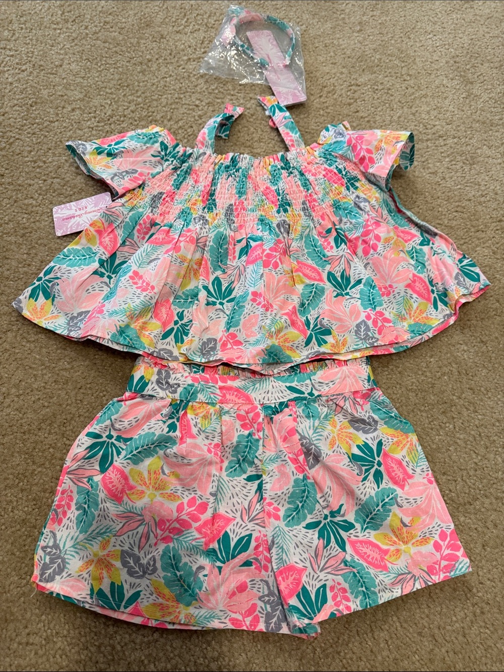 Tommy Bahama Kids 3-pc SHORTS set NWT Size M (7-8) girls